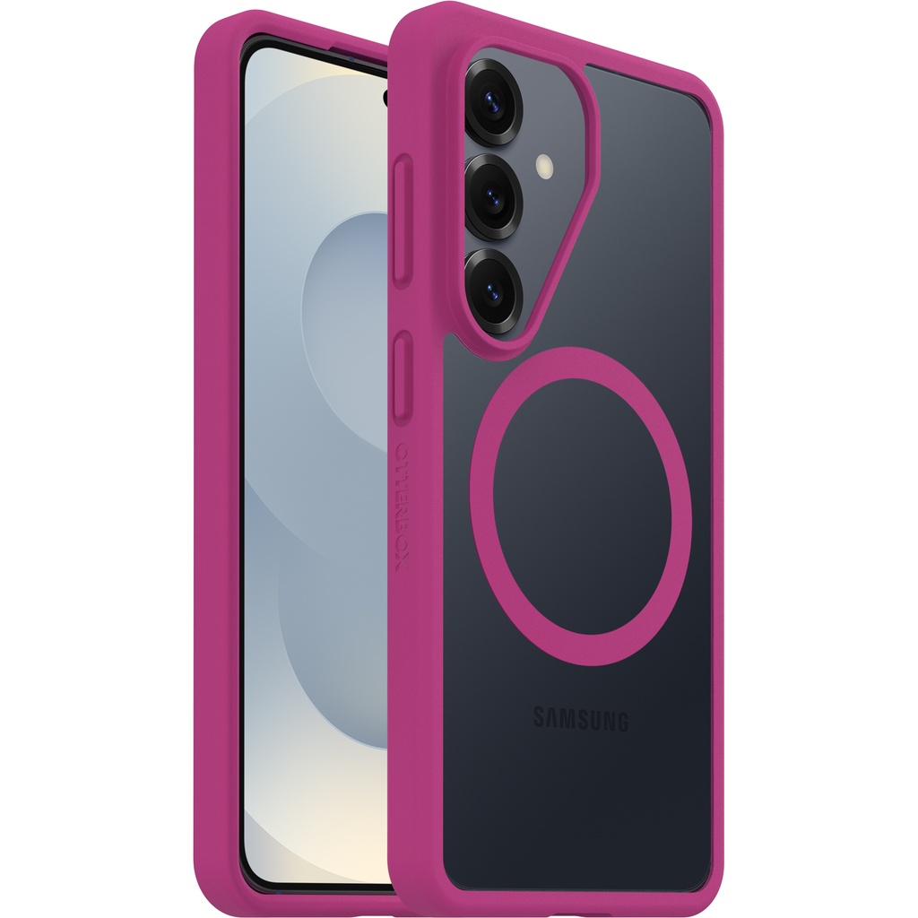 MPA-77-99944 OtterBox React Magnets Samsung Galaxy S26 5G (6.3') Case Rose Crystal (Clear/Pink) - (77-99944),DROP+ Military Standard,Raised Edges,7 Years Warranty
