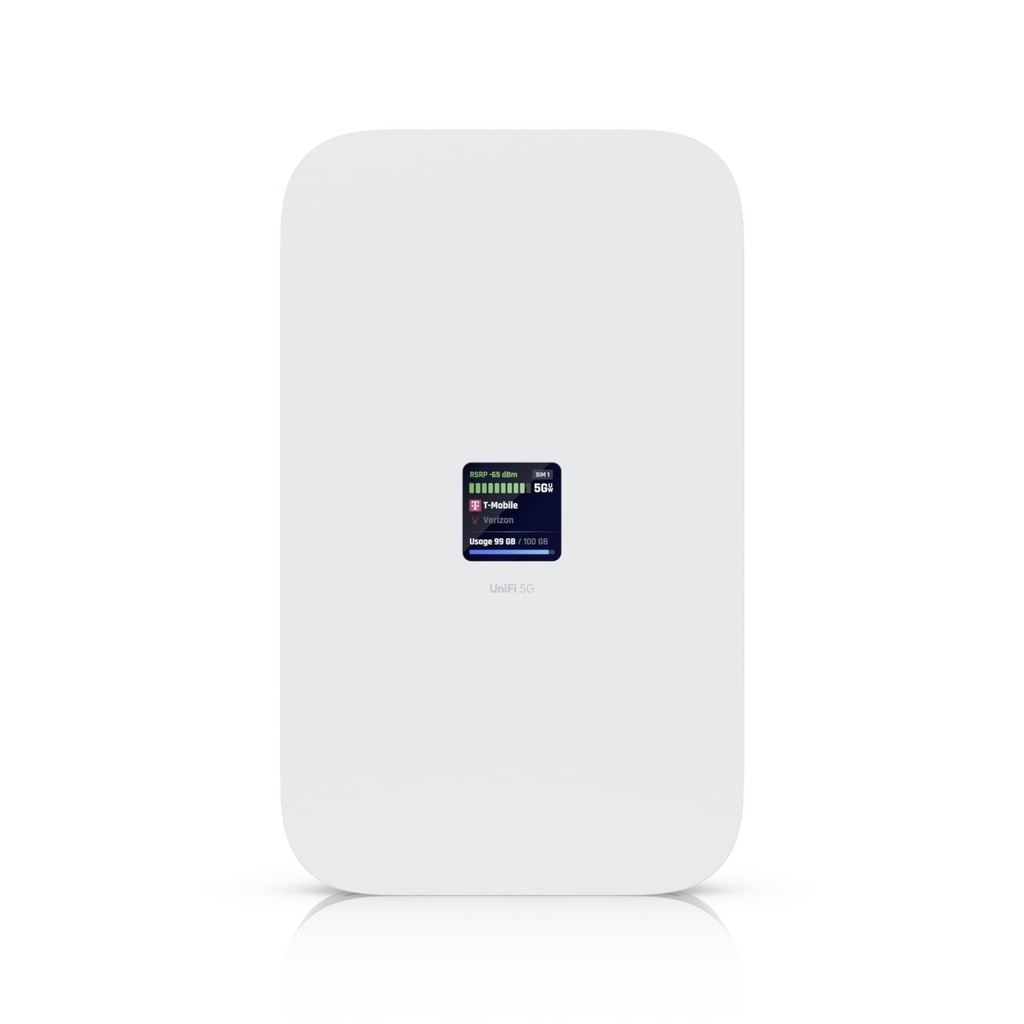 NHU-U5G-MAX Ubiquiti UniFi 5G Max, A High-Performance 5G (3.4 GBps) Modem, Unifi Deployment. Adopt Through UniFi PoE Port, Delivers Automatic Setup, dual SIM/eSIM