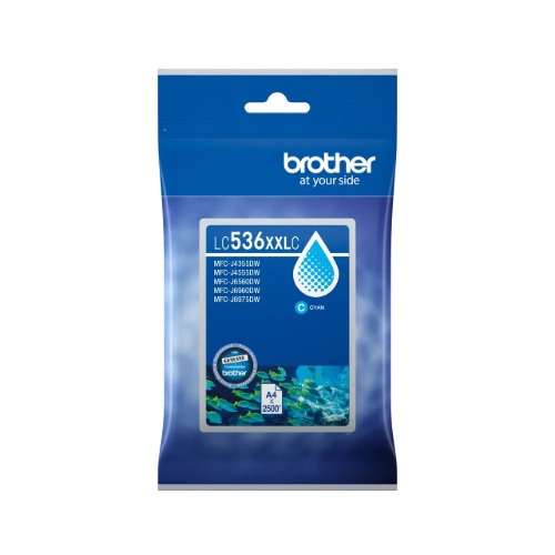 COB-LC-536XXLC Brother *NEW* CYAN INK CARTRIDGE TO SUIT MFC-J4355DW/MFC-J4555DW/MFC-J6560DW -UP TO 2500 PAGES