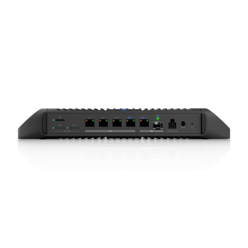 NHU-UCG-INDUSTRIAL Ubiquiti Cloud Gateway Industrial,Ruggedized, Fanless 10 GbE UniFi Cloud Gateway Delivering 350W, High-Density PoE, Advanced Routing, MicroSD Storage.