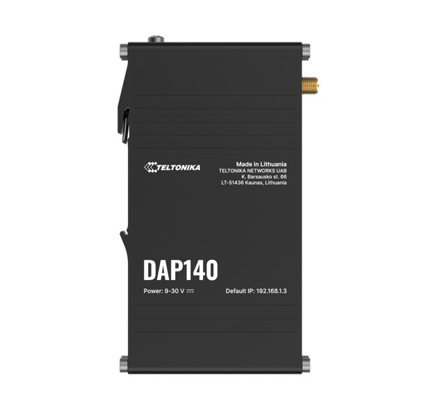 [NHT-DAP140] NHT-DAP140 Teltonika DAP140 Industrial Wireless Access Point with Mesh Wi-Fi & Fast Roaming, 2 x 10/100 RJ45, Dual LAN & Passive PoE-In, DIN RAIL, PSU excluded.