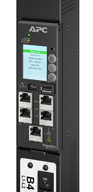 UPA-APDU11350ME APC NetShelter Rack PDU Advanced Gen 2, Metered, 3Phase, 22.1kW 400V 32A or 17.3kW 415V 30A, 530P6, 48 Outlet