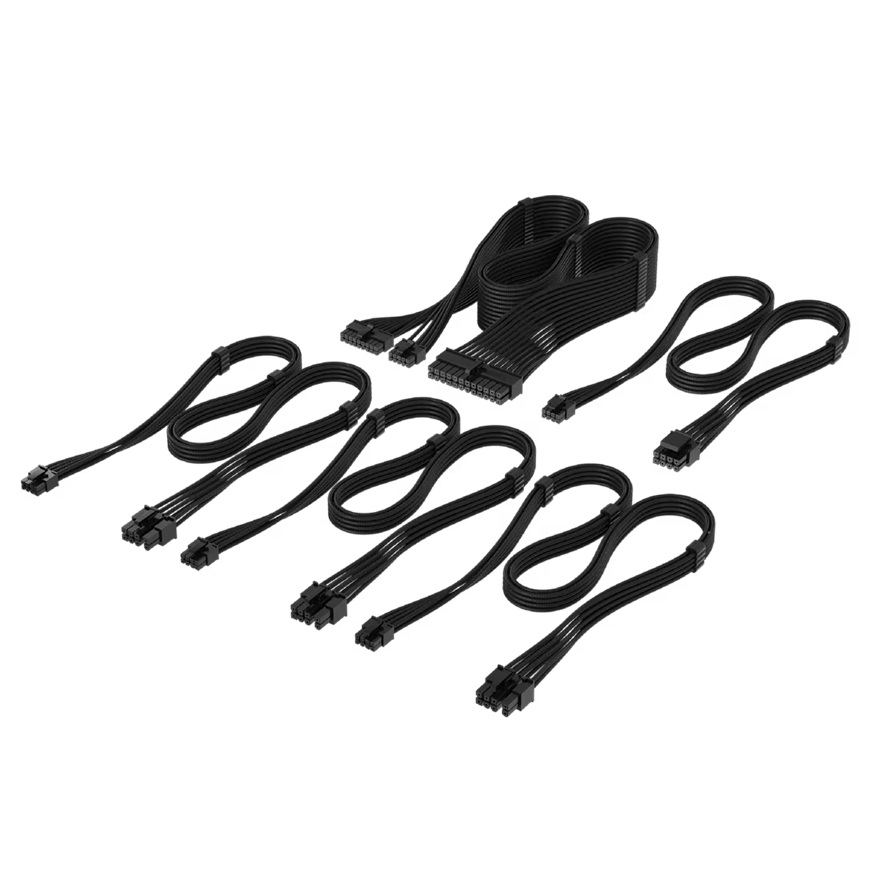 PSCP-8920373 For Corsair PSU - Elite Premium Individually Sleeved Type-4 PSU Cables Starter Kit - Black