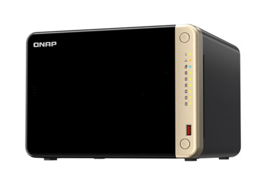QNAP TS-664-8G 6-Bay desktop NAS, Intel® Celeron® N5105/N5095 quad-core, 8 GB onboard not expandable, 6 x 3.5"/2.5" SATA 6Gb/s drive bays