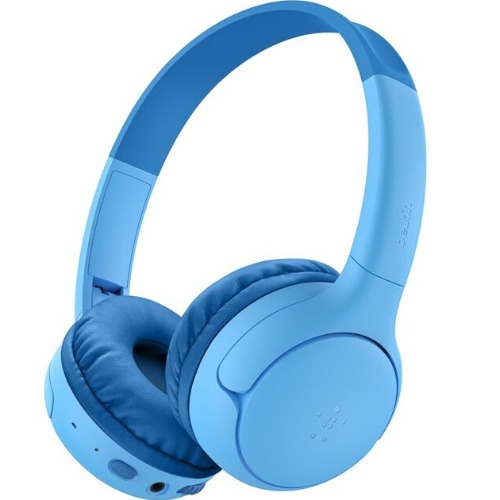 MPA-AUD012FQBL Belkin SoundForm Mini2 Wireless On-Ear Headphones for Kids - Blue(AUD012fqBL),55 hrs Battery, 85dB Volume Cap, Built-in Microphone, 2 Years Warranty