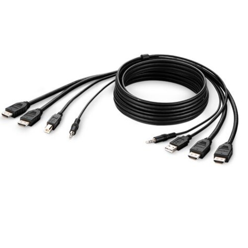 MPA-F1DN2CCBL-HH10T Belkin Cybersecurity and Secure KVM TAA DUAL HDMI/USB/AUD CBL, HDMI M/M; USB A/B, 10' - Black(F1DN2CCBL-HH10t), 3 Years Warranty
