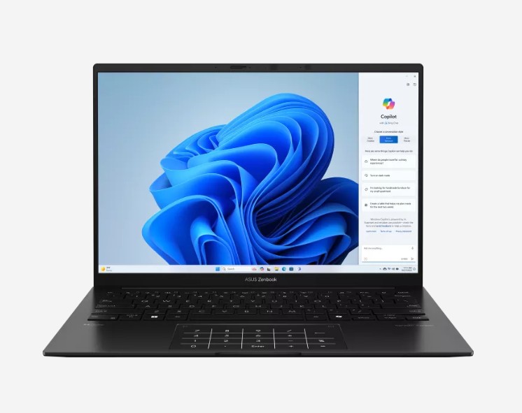 NBA-UM3406GA-QD053W ASUS Zenbook 14 14' WUXGA OLED Notebook AMD Ryzen R7-445 DDR5 32GB 1TB SSD Black Win 11 Home 1.2kg  1Y Warranty