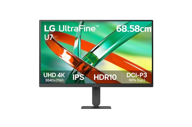 MNL-27U710B-B LG 27' UHD 4K IPS Monitor, 3840x2160, 3-side Virtually Borderless, DCI-P3 90%, HDR10, LG Switch
