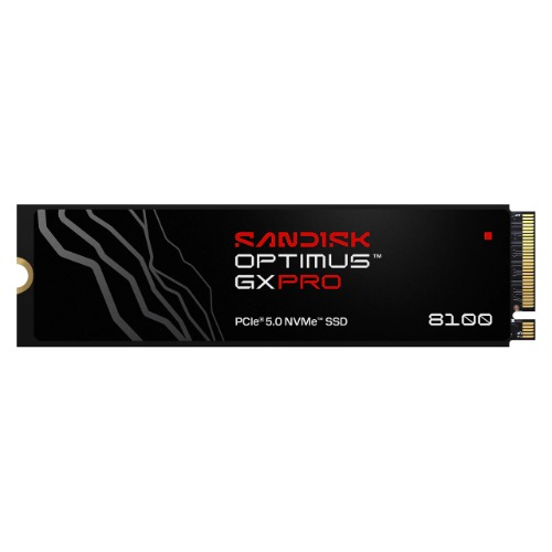 HBSD-SDSP82100TAH-000E0 SanDisk Optimus GX PRO 8100 1TB NVMe M.2 2280 SSD with Heatsink, PCIe Gen5 x4, Up to 14,900/11,000MB/s, 1.6M/2.4 IOPS, 4,800 TBW, 5-Year Warranty