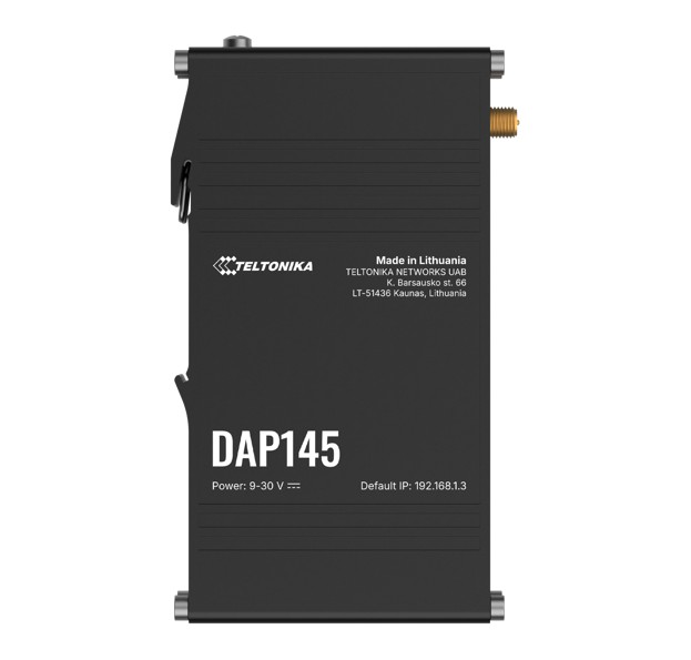 [NHT-DAP145] NHT-DAP145 Teltonika DAP145 Industrial RS485 Wi-Fi 4 Access Point, Mesh-Ready with Fast Roaming & DIN-Rail Mount, Robust RS485-to-IP Bridging, PSU excluded