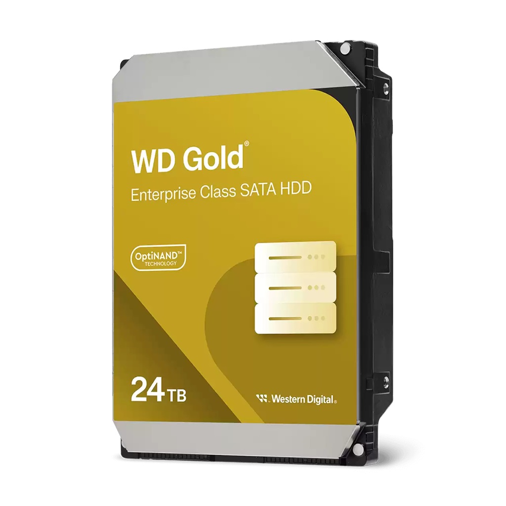 HAWD-GOLD24TB-2 Western Digital Gold Enterprise Class SATA HDD - 24TB, 3.5', SATA 6Gb/s, 7200 RPM, CMR, up to 291MB/s, 512MB cache, 5Years warranty