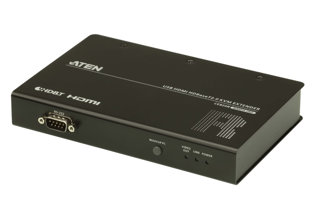 KVA-CE820R-ATA-U ATEN Aten 4K HDMI HDBaseT 2.0 KVM Extender Receiver with RS232, Only 1x CE820R, Long Reach mode extends up to 1920 x 1080 @ 150m, can mix CE920 T/R