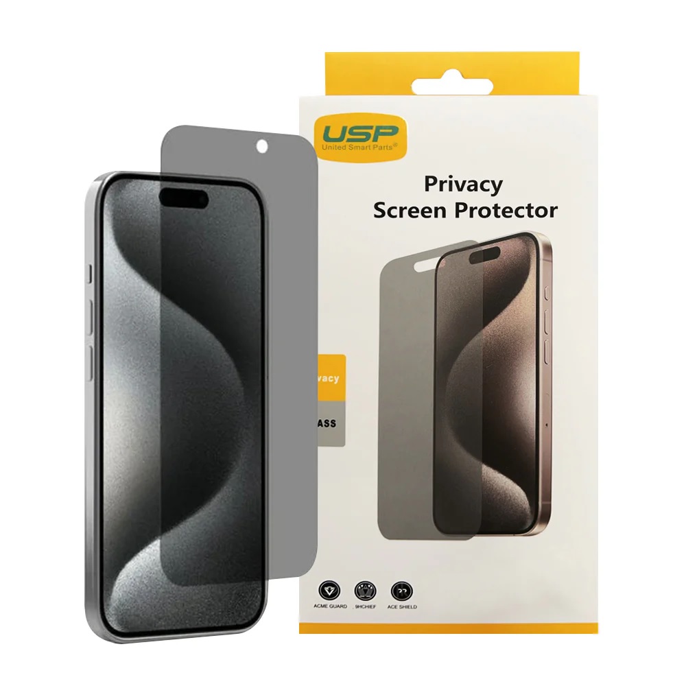 MPA-6976552041805 USP Apple iPhone 16 Plus / iPhone 15 Pro Max / iPhone 15 Plus (6.7') Privacy Screen Protector - Privacy Protection, Scratch Resistant,5 Years Warranty
