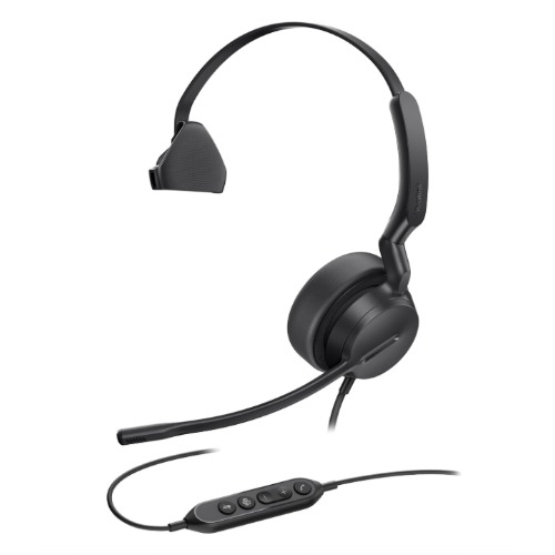 IPY-UH42-M-CA Yealink UH42 Mono CA, USB wired headset, AI-powered noise cancellation, compatibility with both USB-C and USB-A devices