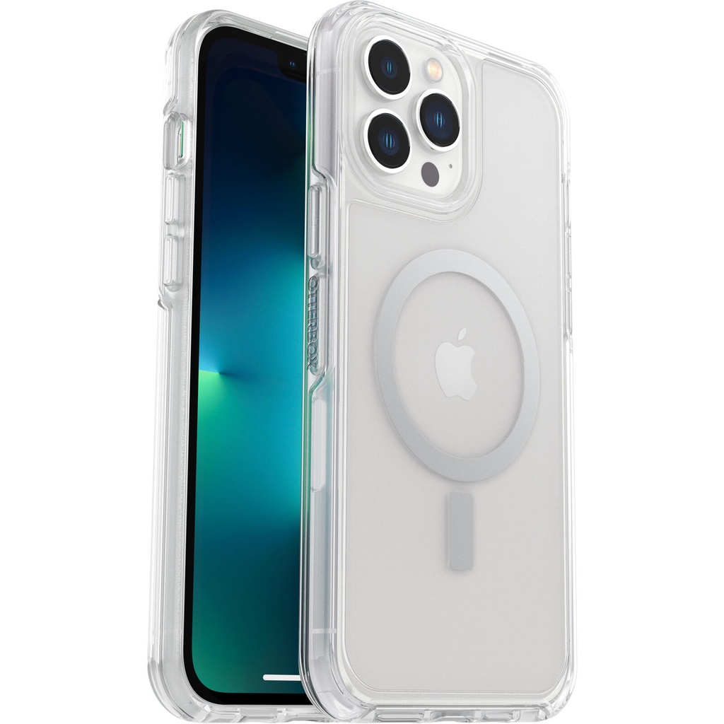 OtterBox Symmetry+ Clear MagSafe Apple iPhone 13 Pro Max / iPhone 12 Pro Max Case Clear - (77-83662), DROP+ 3X Military Standard, 7 Years Warranty