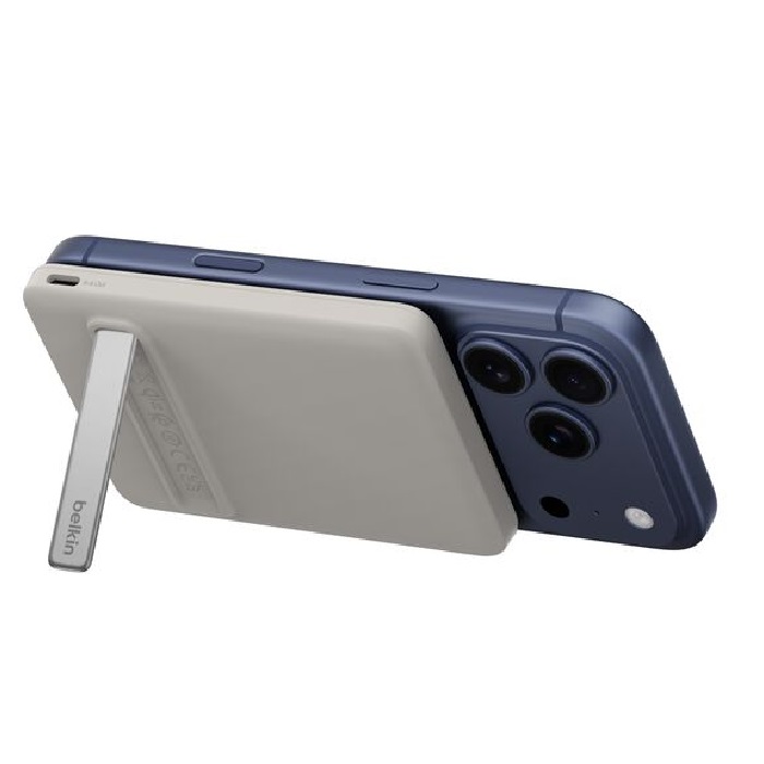 MPA-BPD011FQSA Belkin BoostCharge Slim Magnetic 5K Power Bank w/ Qi2(15W)+USB-C Cable(60cm)+Integrated Kickstand-Sand(BPD011fqSA),1xUSB-C,$2500 CEW,2 Years Warranty