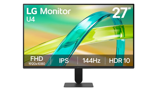 MNL-27U411B-B LG 27' IPS Full HD 144Hz Monitor, 1920x1080, sRGB 99%, 1ms MBR, HDR10, 16: 9, HDMI, VGA, Tilt Stand