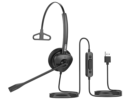 Fanvil HT301-U USB Mono Headset - OverThe Head Design, Suit For Small Office, Home Office (SOHO) Or Call Center Staff - USB Connection