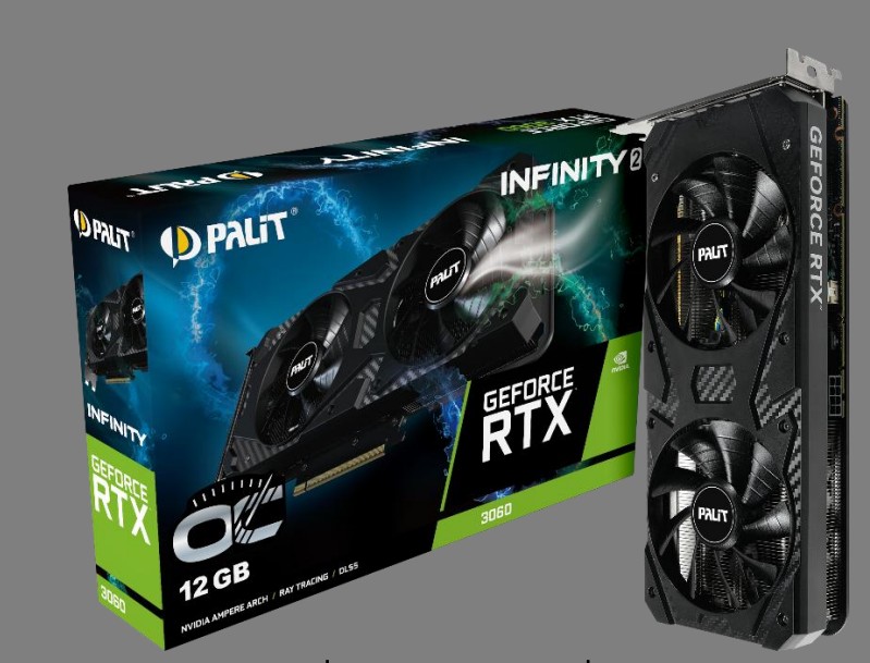 VCPA-RTX3060-INFNTY2-O12G PALIT RTX3060 INFINITY 2 OC 12GB GDDR6 192bit 3-DP HDMI -NE63060U19K9-PG190L