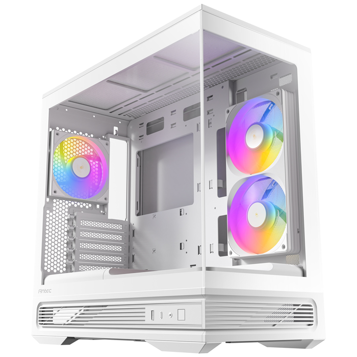 CAA-C2M-ARGB-WH Antec C2M ARGB - White, Micro-ATX/ITX, steel/glass, 5 slots, 415mm GPU, 165mm CPU, 240mm ARGB fan, USB-C 10Gbps