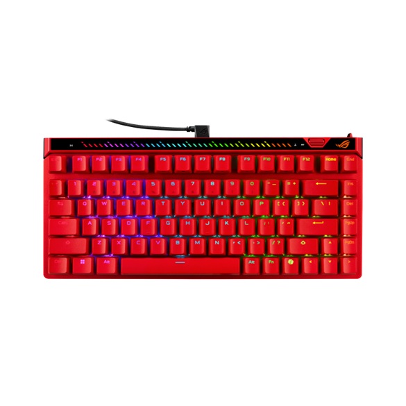 KBA-ROGFALCHIONACE75V2XRD ASUS ROG FALCHION ACE 75 HE V2X - RED Gaming Keyboard, HFX V2X Magnetic Switch, 0.1–3.5mm actuation, 0.01mm tuning, 8000Hz, Rapid Trigger, USB-C