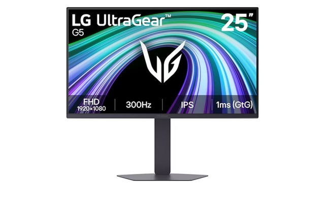 MNL-25G550B-B LG UltraGear 25' IPS Full HD 300Hz Monitor, 1920×1080, IPS, 300Hz, 1ms GtG, HDR10, sRGB 99%, G-SYNC Compatible, FreeSync Premium, DP 1.4, 2xHDMI