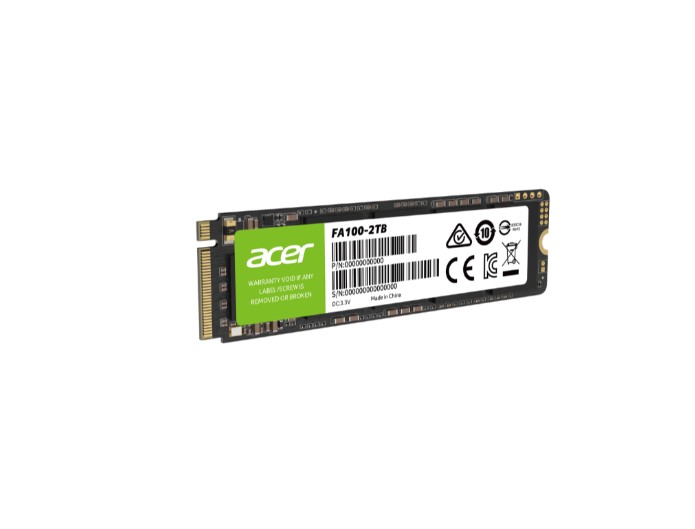 BIW-FA100-2TB ACER FA100-2TB SSD M.2 NVMe PCIe Gen 3*4 Read speed 3150MB/s Write Speed 2600MB/s BL.9BWWA.121 - 5 Year Warranty