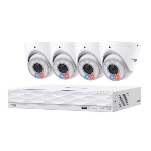 [NWTL-OMADA-T8S4-2T] NWTL-OMADA-T8S4-2T TP-Link Omada T8S4-2T - Omada 8MP Turret PoE Security Camera System with 2TB HDD, 4 Cameras with 16-Channel NVR (Omada Camera)