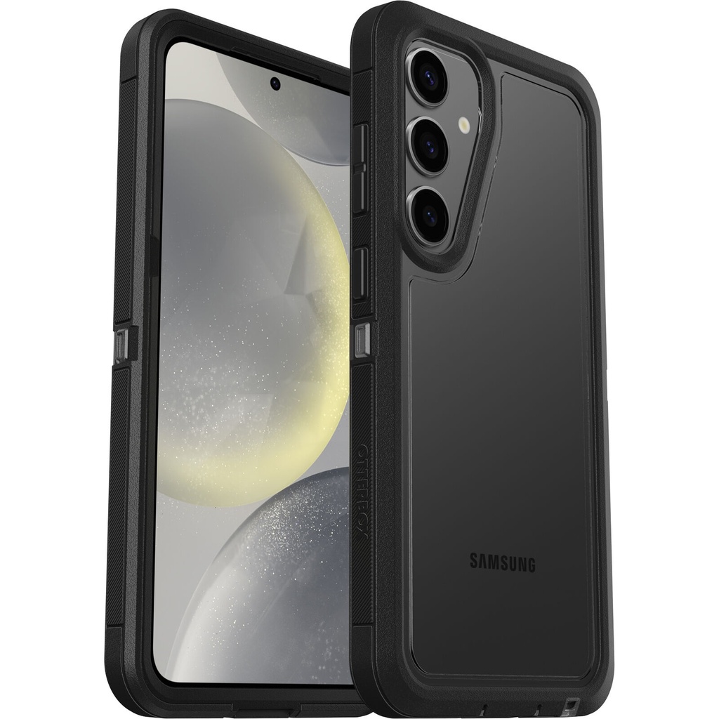 OtterBox Defender XT Clear Samsung Galaxy S24 5G (6.2") Case Clear/Black - (77-94715),DROP+ 5X Military Standard, Port Covers, 7 Years Warranty