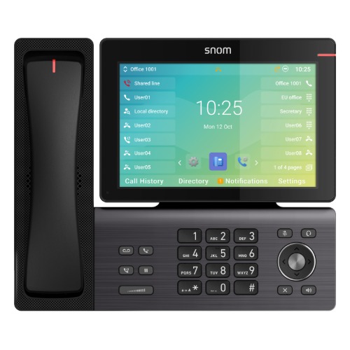IPS-D895M SNOM D895M IP Phone, 8' High-Resolution Touchscreen Display, Microsoft Teams Certified, Integrated DECT Handset, Bluetooth 5.0 & Dual-Band Wi‑Fi