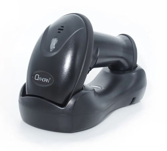PRO-UB-D201 Oxhorn Wireless 2.4G Bluetooth 5.0 2D Barcode Scanner Commercial Grade USB Fast reliable Plug&Play 5V 1A  Sensor Pixel rechargeable battery Black