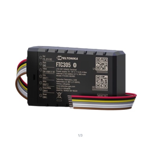 NHT-FTC305 Teltonika Compact 4G LTE Cat 1 e-mobility tracker with CAN data reading and flexible installation options