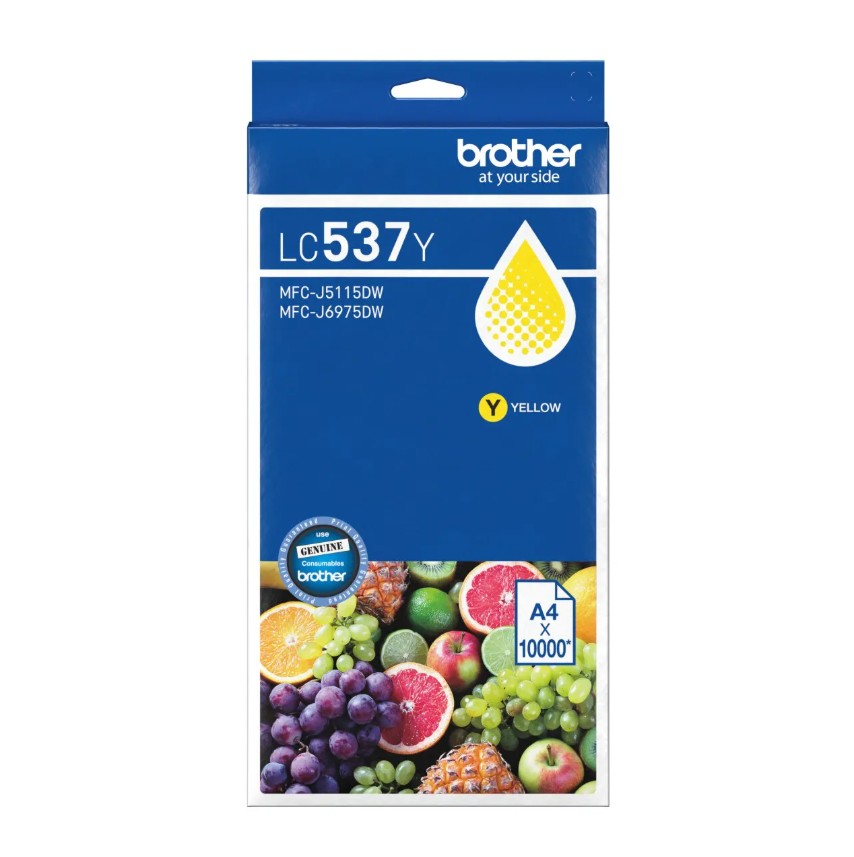 COB-LC537Y Brother *NEW* YELLOW INK CARTRIDGE TO SUIT MFC-J6975DW -UP TO 10,000 PAGES