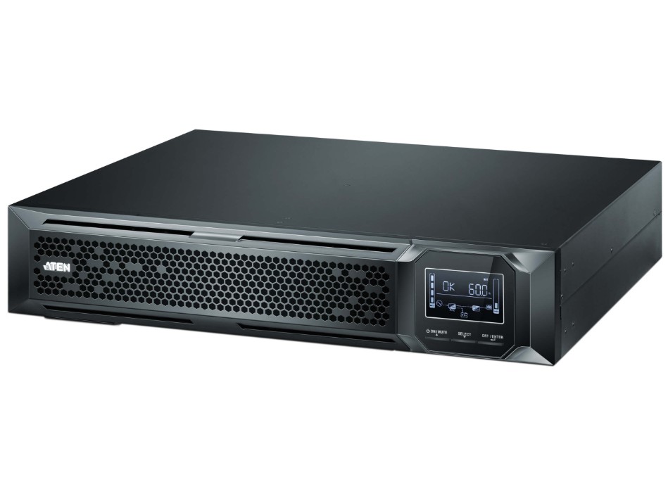 UPAT-OL3000HV-AT-G Aten 3000VA/3000W Professional Online UPS  with USB/DB9 connection, 8x C13 outlets and 1x C19 outlet, optional SNMP, EPO and RJ port surge protection