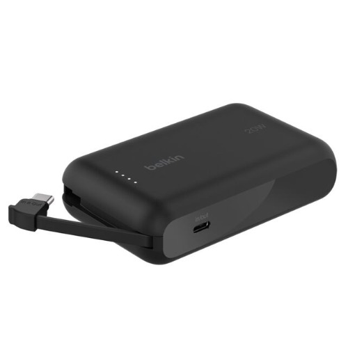 MPA-BPB021FQBK Belkin BoostCharge 10K Power Bank with Integrated USB-C Cable (5.7 cm)  - Black (BPB021fqBK), 2xUSB-C(20W), $2500 CEW, 2 Years Warranty