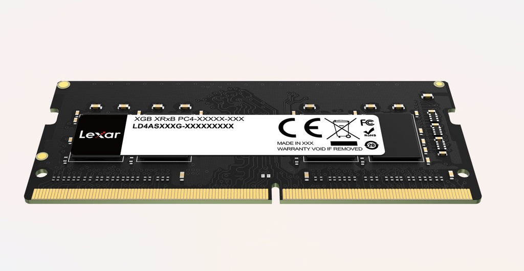 LXM-DR4-S16G-26-G Lexar LD4AS016G-H2666G 16GB, DDR4 2666 SO-DIMMM Laptop Memory 1.2V CL19 - Bulk
