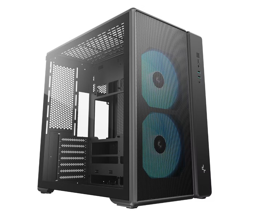 [CAD-CG590-MESH-2F] CAD-CG590-MESH-2F DeepCool CG590 MESH 2F Mid Tower ATX Case, 2 Pre-installed Fan, USB3.0 x2,Gen2 Type-C x1,HD Audio x1