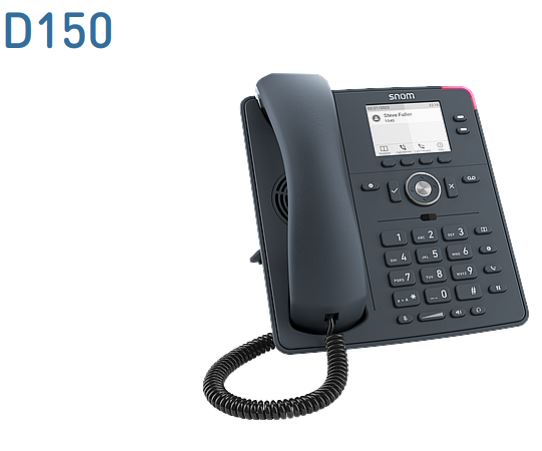 SNOM D150 Desk Telephone, PoE, HD Audio, Suitable For IP Desk Phone, Indoor Wall Mounting,
