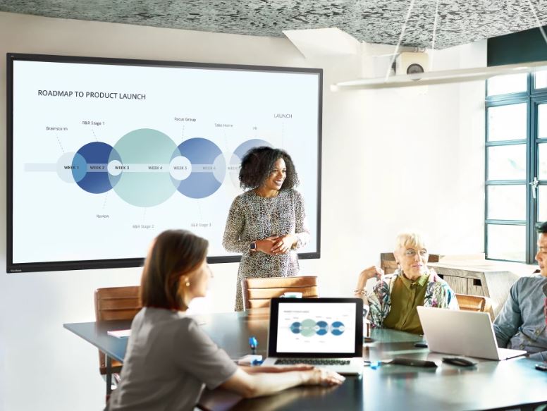 Viewsonic 98” 4K Interactive Touchscreen Display, ViewBoard® IPV-IFP9850-4 Business Education, 33 point Touch with Naturally Smooth. 3 Years Advance