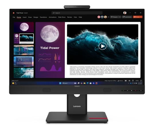 MNLEN-TIO27G6 LENOVO ThinkCentre Tiny-in-One 27' 40-120Hz QHD Monitor 2560x1440 16:9 4ms IPS Height Adjust Tilt Swivel Pivot HDMI DP USB3.2 Webcam Mic VESA 3YR