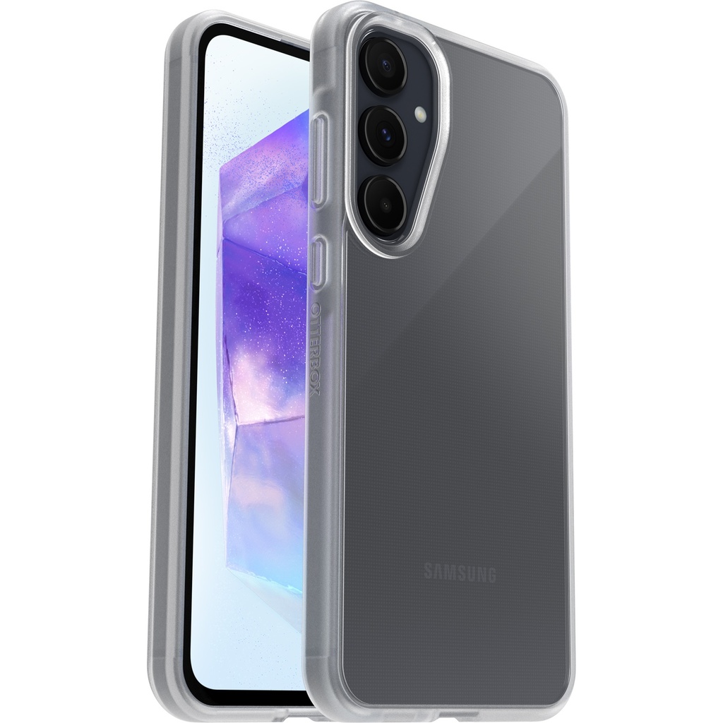 Otterbox React Samsung Galaxy A55 5G (6.6") Case Clear - (77-95409), Antimicrobial, DROP+ Military Standard, Raised Edges, Hard Case, 7 Years Warranty