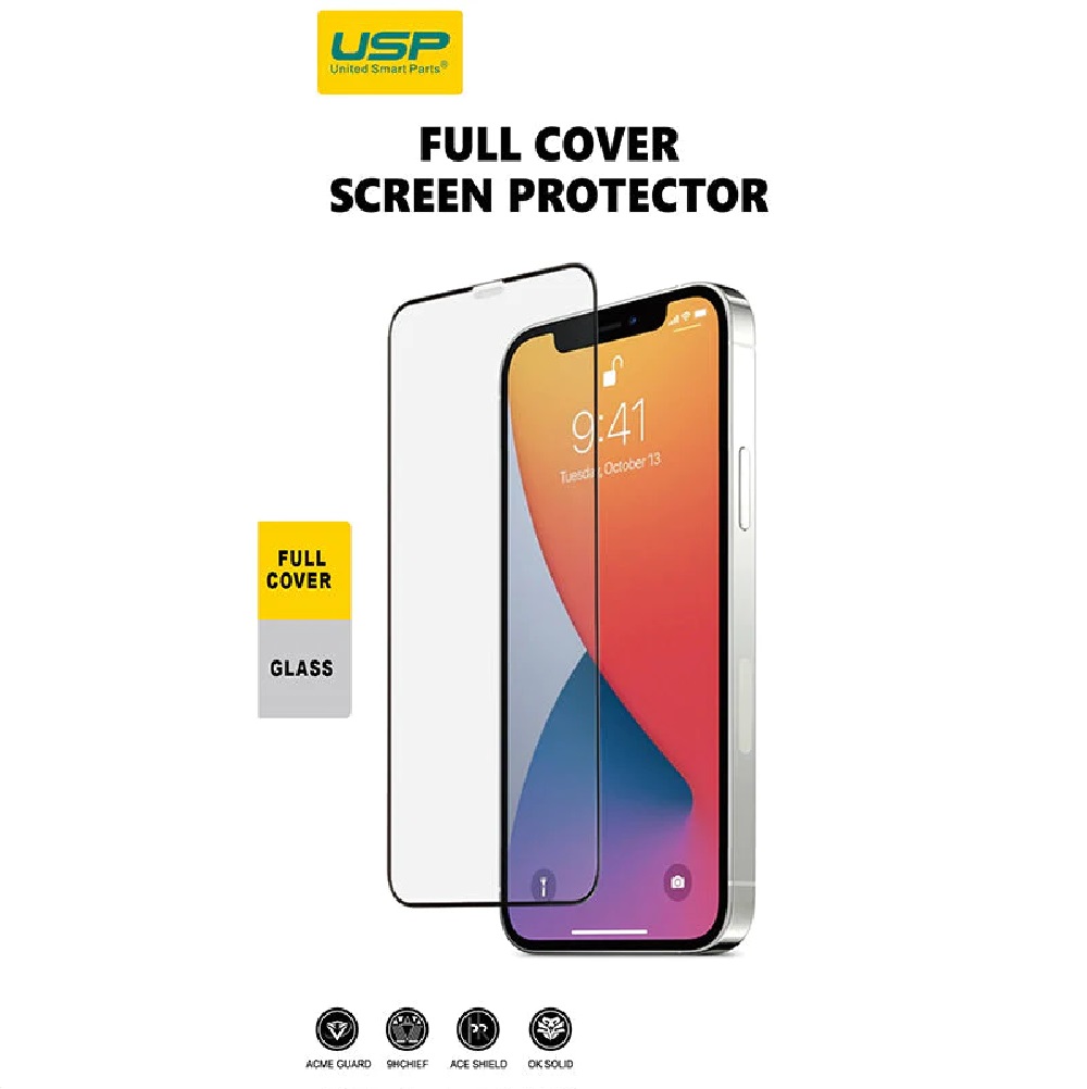 USP Apple iPhone 15 Pro Max (6.7") Tempered Glass Screen Protector : Full Coverage, 9H Hardness, Bubble-free, Anti-fingerprint, Original Touch Feel