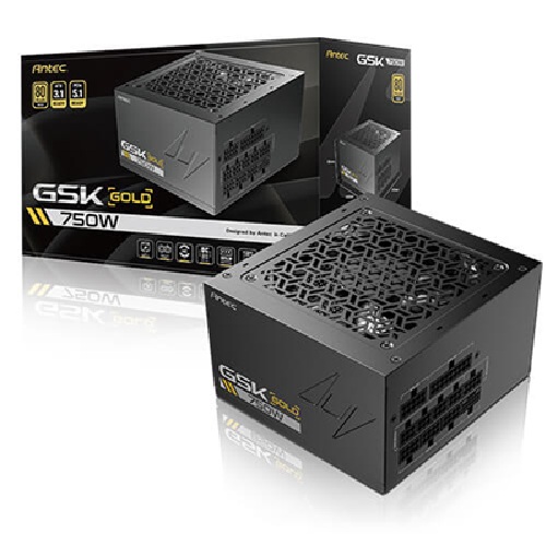 PSA-GSK750-V2 Antec GSK750 V2 80+ Gold Fully Modular, 750W, ATX 3.1, 140×150×86mm, 120mm fan, PCIE 5.1, 12VHPWR, OCP/OVP/UVP/SCP/OPP/OTP, 7Y warranty