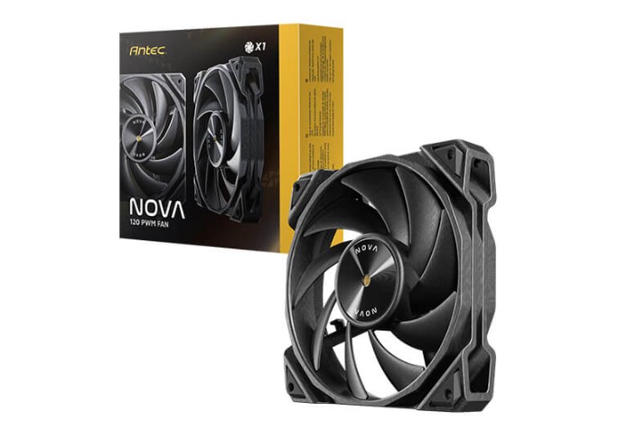 CAA-NOVA120 Antec Nova Black 120 PWM 3-Phase Speed Controller. Low Power, High Heat Dissipation, Low Noise Ultimate Fan - 1x Fan with controller