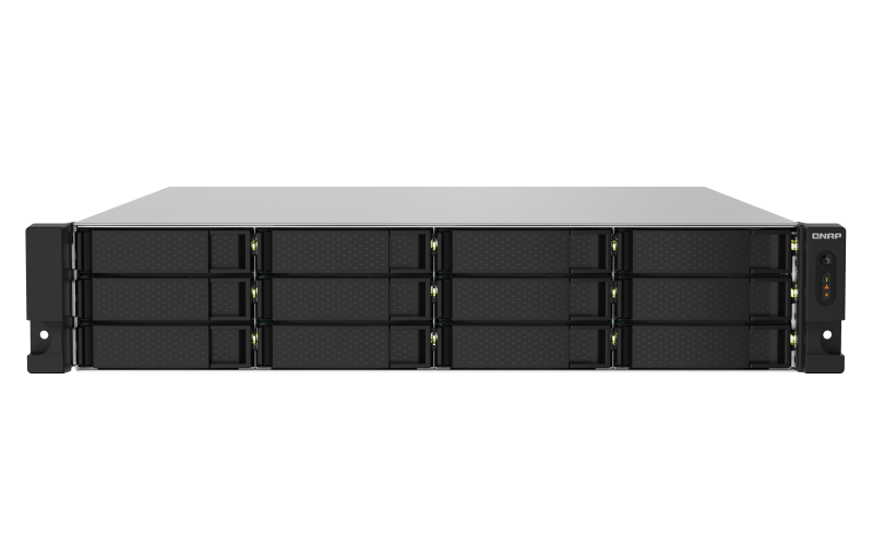 [TS-1232PXU-RP-4G] TS-1232PXU-RP-4G 12-Bay AL324 quad-core 1.7 GHz rackmount NAS with 250W redundant PSU, 4GB DDR4 UDIMM RAM (max 16GB), SATA 6Gb/s, 2x 10GbE SFP+, 2x 2.5GbE