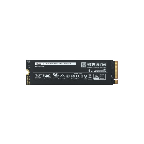 SDZT-ZTSS2EB05D23MC-500GB YMTC ZhiTai Ti600 SSD 500GB M.2 2280 YMTC QLC 3D NAND Flash PCIeTM Gen4 x4 NVMeTM 2.0 R/W 6,000MB/s 3,000 MB/s  200 TBW 5Y warranty (Bulk pack)