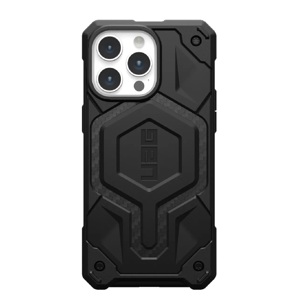 UAG Monarch Pro MagSafe Apple iPhone 15 Pro Max (6.7") Rugged Case - Carbon Fiber (114222114242), 25ft. Drop Protection (7.6M), 10 Years Warranty