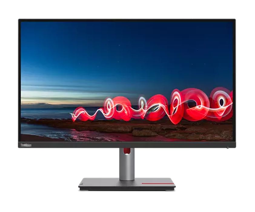 LENOVO ThinkVision T27h-30 27" QHD IPS USB-C Monitor 2K 2560x1440 Height Adjustable Tilt Swivel Pivot 4xUSB3.2 Hub USB-C Docking DP HDMI LAN Audio 3yr