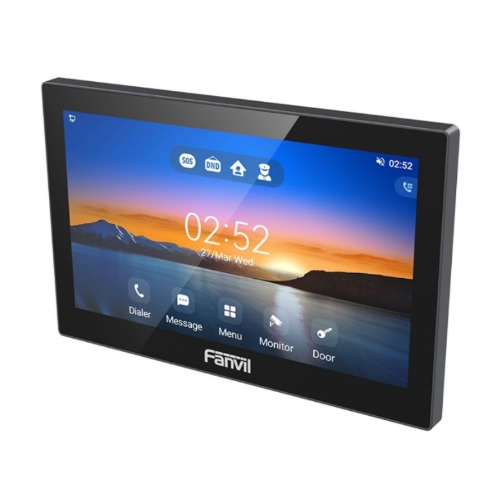 [IPF-I505W] IPF-I505W Fanvil i505W SIP indoor unit 7-inch 1024×600 touchscreen,Android 9.0 OS, dual-band Wi‑Fi, 2W speaker, RS485, wall/desktop installation,RS485 interface