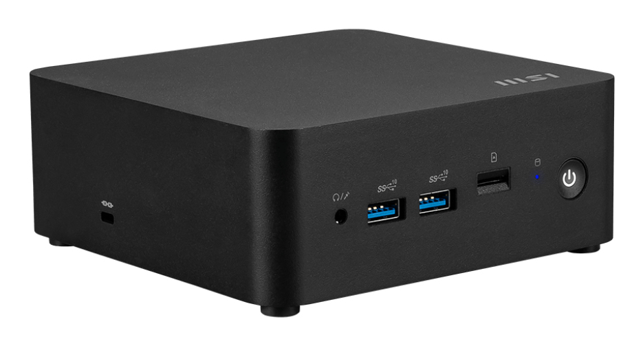 SYM-CUBINUCAI1UMG-011BAU MSI Cubi NUC AI 1UMG-011BAU Black, Barebone NUC Slim, Core Ultra 5 125H/Up to DDR5/dTPM/1*M.2/2*HDMI/2*TBT/2*LAN/Wifi6E/Switch Cable/3Y